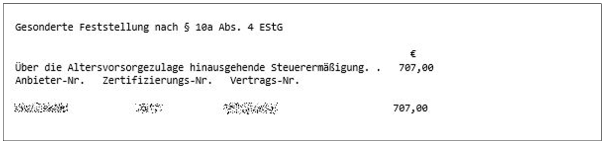 Bescheidauszug_Gesonderte Feststellung