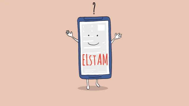 Fin mit Schriftzug ELSTAM