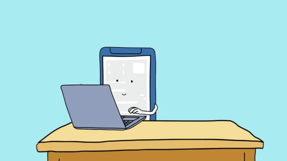 Fin am Laptop